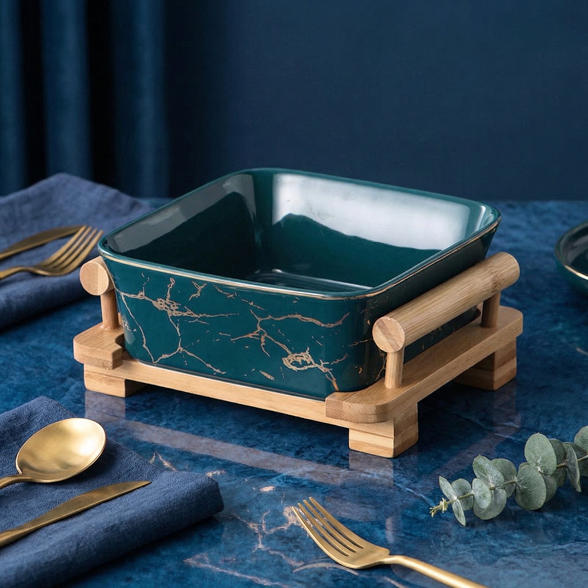 Nordic Marble Pattern Ceramic Square set